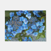 Blue Lacecap Hydrangea Floral Fußmatte (Vorderseite)