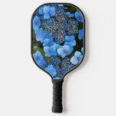 Blue Lacecap Hydrangea Floral Pickleball Schläger (Rückseite)