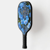 Blue Lacecap Hydrangea Floral Pickleball Schläger (Links)