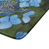 Blue Lacecap Hydrangea Floral Schneidebrett (Ecke)