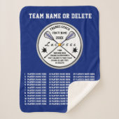 Blue Lacrosse Coach - Geschenke mit allen Spielern Sherpadecke (Vorderseite)
