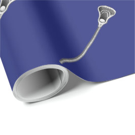 Blue Lacrosse-Geschenk Geschenkpapier