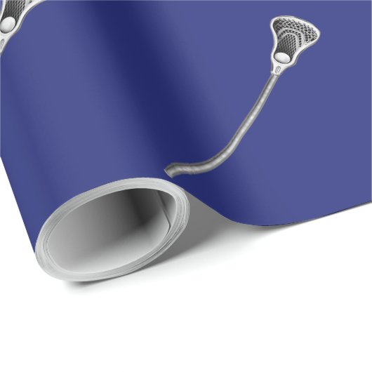 Blue Lacrosse-Geschenk Geschenkpapier (Rolleneckpunkt)
