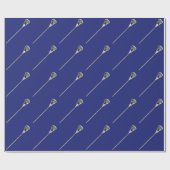 Blue Lacrosse-Geschenk Geschenkpapier (Flach)