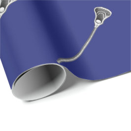 Blue Lacrosse-Geschenk Geschenkpapier
