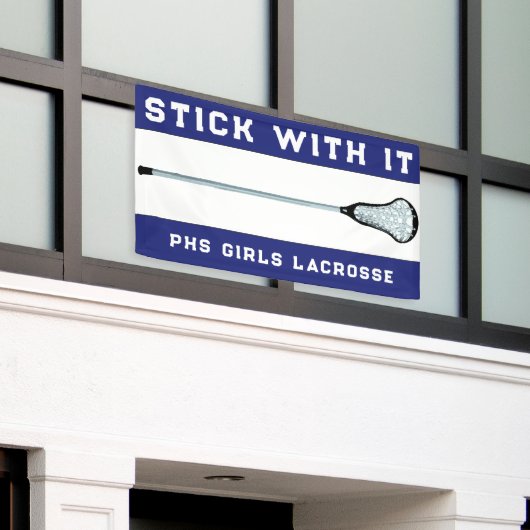 Blue Lacrosse Team Banner (Äußeres Gebäude)
