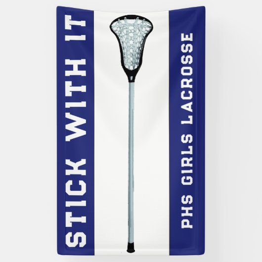 Blue Lacrosse Team Banner (Vertikal)