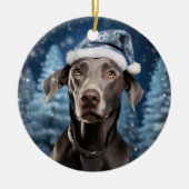 Blue Lacy Dog Christmas Keepake Keramik Ornament (Vorne)