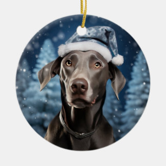 Blue Lacy Dog Christmas Keepake Keramik Ornament