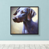 Blue Lacy Dog Leinwanddruck (Insitu (Holzboden))