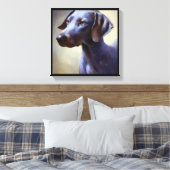 Blue Lacy Dog Leinwanddruck (Insitu (Schlafzimmer))
