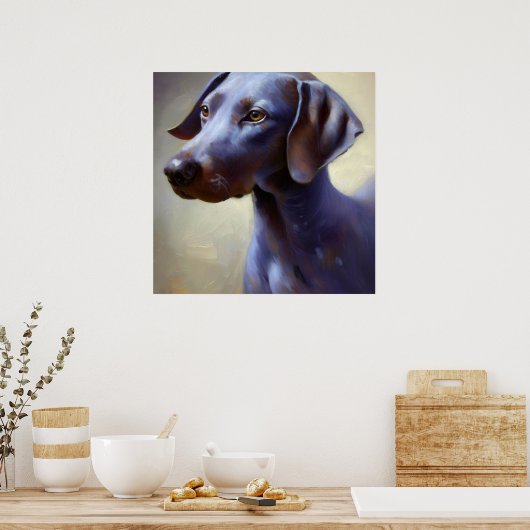 Blue Lacy Dog Poster (Küche)