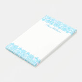 Blue Lacy Personalisiert Post It Note Pad Post-it Klebezettel (angewinkelt)
