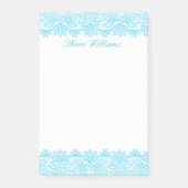 Blue Lacy Personalisiert Post It Note Pad Post-it Klebezettel (Vorderseite)