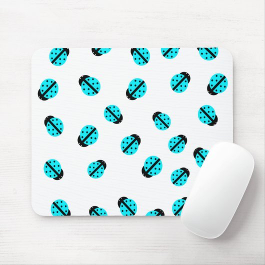 Blue Lady Bug Mousepad (Mit Mouse)
