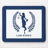 Blue Lady Justice Logo Mouse Pad Mousepad (Vorne)