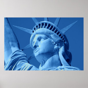 Blue Lady Liberty Nah-up-Poster Poster