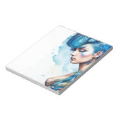 Blue Lady Note Pad/Stationary Notizblock (Rotiert)