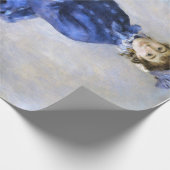 Blue Lady Parisienne Renoir Impressionist Paint Geschenkpapier (Ecke)