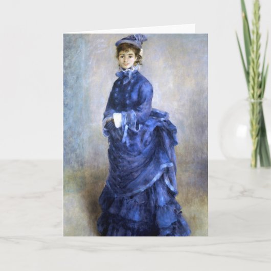 Blue Lady Parisienne Renoir Impressionist Paint Karte (Vorderseite)