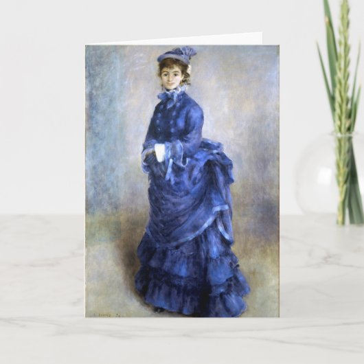 Blue Lady Parisienne Renoir Impressionist Paint Karte (Vorderseite)