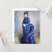 Blue Lady Parisienne Renoir Impressionist Paint Karte (Vorderseite/Rückseite Beispiel)