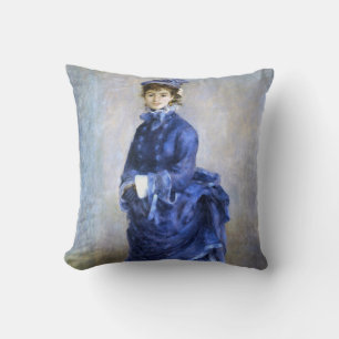 Blue Lady Parisienne Renoir Impressionist Paint Kissen