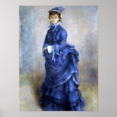 Blue Lady Parisienne Renoir Impressionist Paint Poster (Vorne)