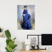 Blue Lady Parisienne Renoir Impressionist Paint Poster (Heimbüro)