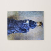 Blue Lady Parisienne Renoir Impressionist Paint Puzzle (Horizontal)
