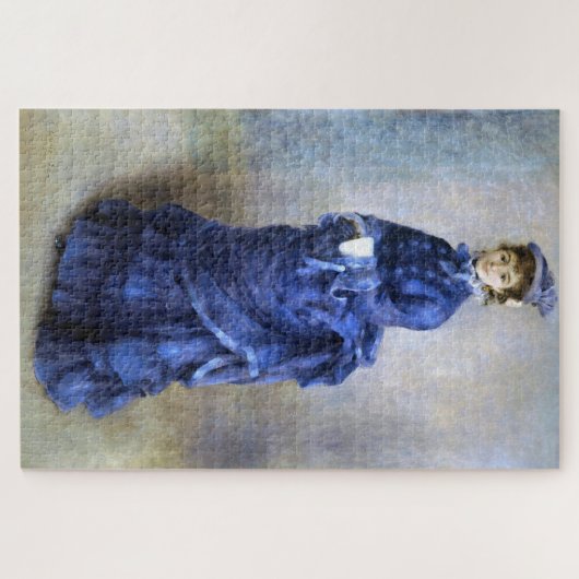 Blue Lady Parisienne Renoir Impressionist Paint Puzzle (Horizontal)