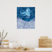 Blue Lady Poster (Küche)