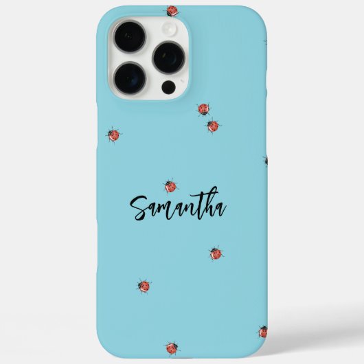 Blue Ladybug Case-Mate iPhone Hülle (Rückseite)