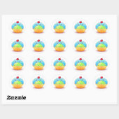Blue Ladybug Cupcake Sticker (Blatt)