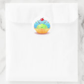 Blue Ladybug Cupcake Sticker (Tasche)