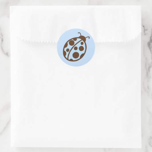 Blue Ladybug Party Stickers (Tasche)
