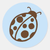 Blue Ladybug Party Stickers (Vorderseite)