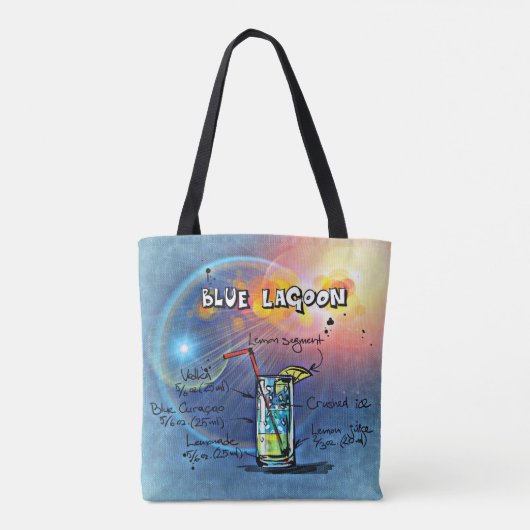 Blue Lagoon (#12 von 12 Sets mit Rezept für Geträn Tasche (Rückseite)