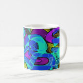 "blue lagoon" abstract coffee mug kaffeetasse (VorderseiteRechts)