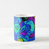"Blue Lagoon" abstrakter Kaffeebecher Kaffeetasse (Mittel)