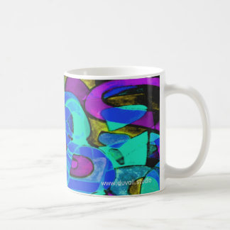 "Blue Lagoon" abstrakter Kaffeebecher Kaffeetasse