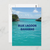Blue Lagoon Bahamas Postkarte (Vorne/Hinten)