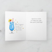 Blue Lagoon Cocktail 21. Happy Birthday Card Karte (Innenseite)