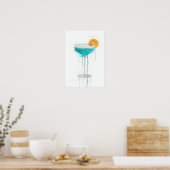 Blue Lagoon ‘Coupe’ Cocktail Poster (Küche)