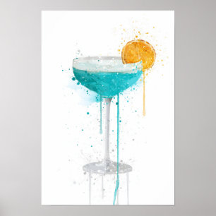Blue Lagoon 'Coupe'-Cocktail Poster