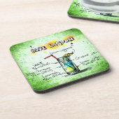 Blue Lagoon Drink Rezept Getränkeuntersetzer (Linke Seite)