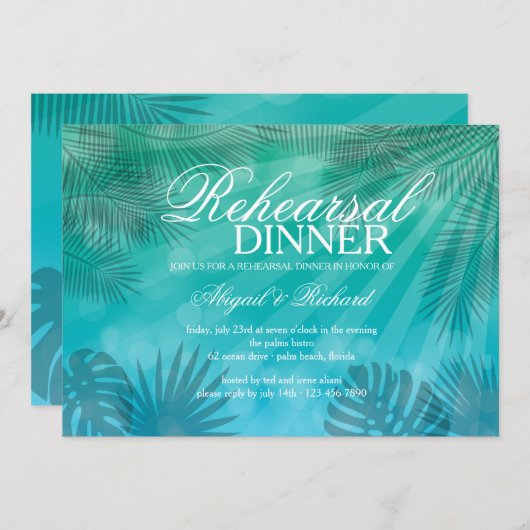 Blue Lagoon Einladung (Vorne/Hinten)