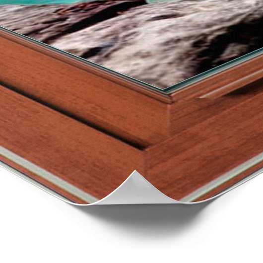 Blue Lagoon Fake Illusion Poster (Ecke)