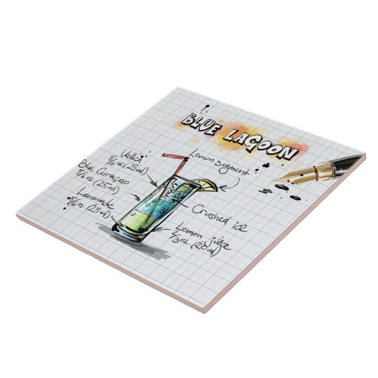 Blue Lagoon Fliese (Seite)