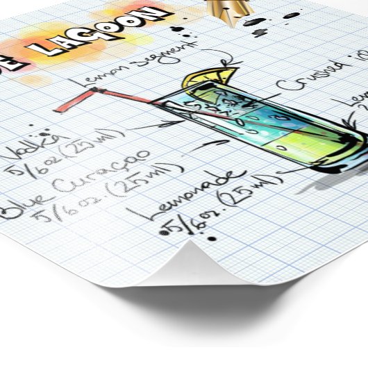 Blue Lagoon Fotodruck (Ecke)